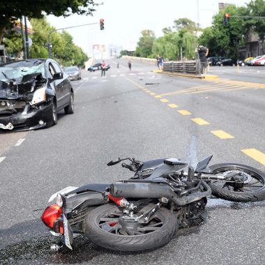 Accidente con la moto