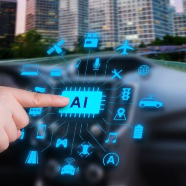 automovil con tablero de inteligencia artificial